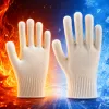 Off-white knitted gloves for women, warm and anti-slip touch screen style for autumn and winter Specification image